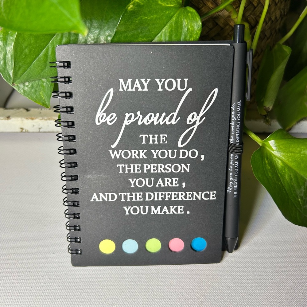 Notebook with Sticky Notes and Pen - Picture 2 of 6